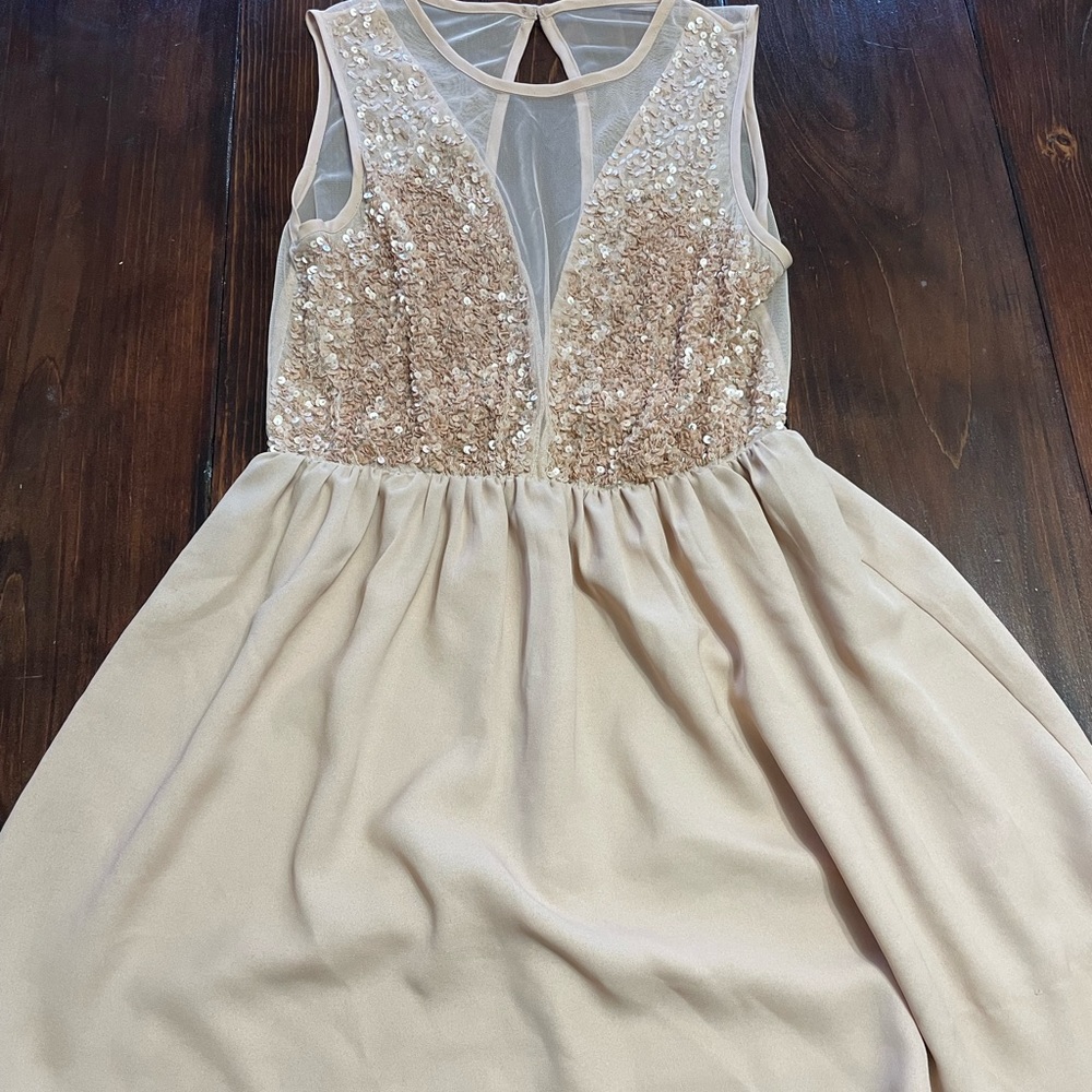 Sequined low cut party dress